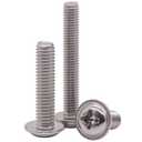 M6 x 16mm Stainless Phillips Pan Washer Head PWH Machine Screws, Stainless Steel 304 (18-8), Full Thread, Coarse Thread UNC, Pack of 25