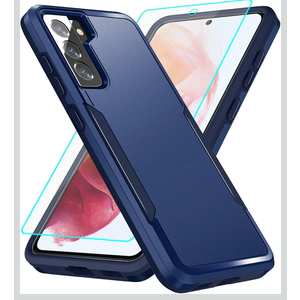 for Galaxy S21 Case with Screen Protection: Heavy Duty Protective Shockproof and Scratch Proof Cell Phone case for Samsung Galaxy S21-Blue