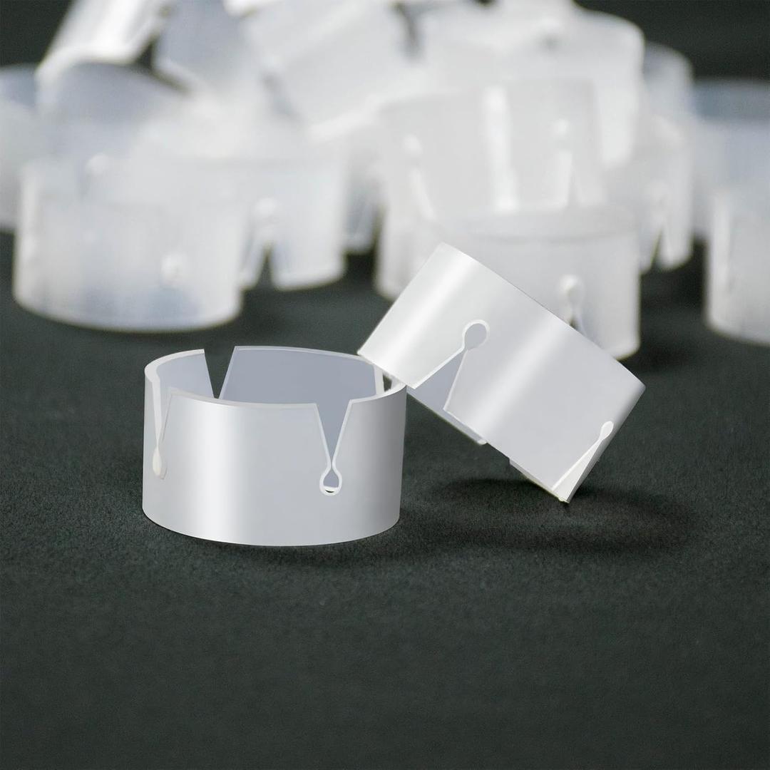 100pcs Ring Clips for Balloon Stand/Columns/Arches/Tower, Plastic Ties for Arch, Party Supplies Small Tools for Birthday/Wedding/Christmas/Halloween Decor