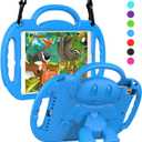 SUPLIK Kids Case for iPad 5th/6th Generation (9.7 inch, 2017/2018), iPad Air 1 & Air 2 & Pro 9.7 Kids Case with Shoulder Strap Handle Stand for iPad 5/6 & iPad Air 1st/2nd Gen, Blue