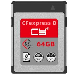 CY CFexpress Type-B 64GB Memory Card CFE CFB Adapter Compatible with Camera 8K RAW PCIe Expansion