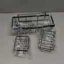 EUDELE Adhesive Shower Caddy, 5 Pack Rustproof Stainless Steel Bath Organizers With Large Capacity, No Drilling Shelves for Bathroom Storage & Home Decor (XL Size, Black)