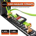 E Track Tire Straps, 2"x10', 4Pack,Car Hauler,Swivel Idler,4400lbs
Wheel Straps with E-Track Idler Swivel Anchors,Car Tie Down Straps for Trailers with 3 Rubber Blocks for Towing Car, ATV,UTV