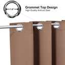 ChrisDowa Room Divider Curtain 90 Inches Long, Wide Blackout Sliding Door Curtain for Bedroom, Room Darkening Privacy Window Curtain for Patio Door (1 Panel Set, Cappuccino, 100 x 90 Inch)