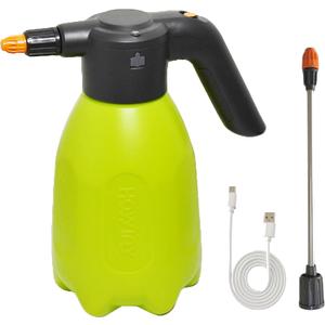 0.5 Gallon Electric Spray Bottle - Garden Sprayer & Plant Mister with Adjustable Nozzles, Rechargeable Battery Powered, Automatic Watering Can for Indoor/Outdoor Plants (Green)