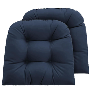 Zanwu hwyd Outdoor Chair Cushions Set of 2, 22x22x4 Inch Seat Pads with Ties for Patio Wicker Chairs Garden Dining Chair, Indoor Outside Use, Fade Resistant & Waterproof