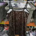 SHENHE Women's Leopard Dress Spaghetti Strap Animal Print A Line Flare Mini Cami Dress, S