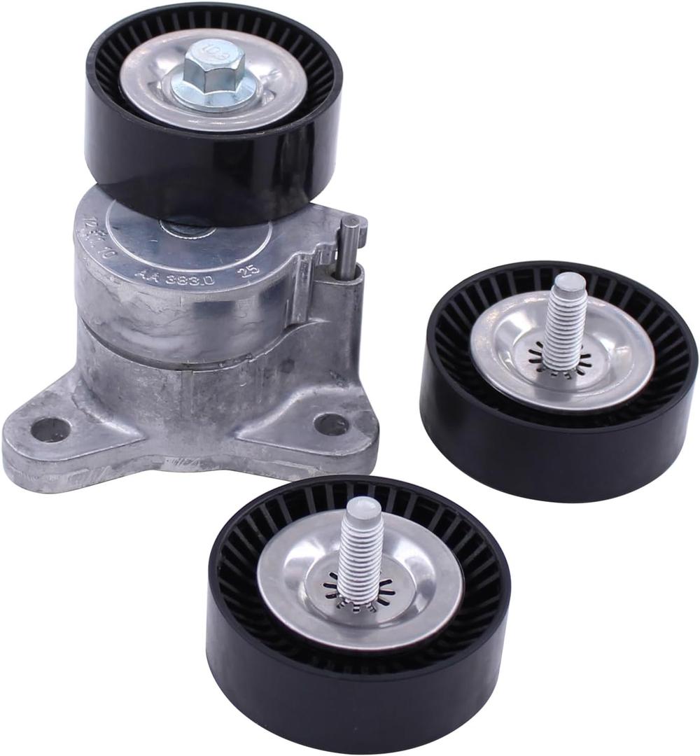 ApplianPar Serpentine Belt Drive Idler Pulley Tensioner Assembly Component Kit for Chrysler Dodge Avenger Jeep Compass Patriot Journey Caliber