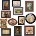 Pinkunn 12 Pcs Vintage Picture Frames for Wall or Tabletop Display Ornate French Country Frames Vintage Farmhouse Decor Antique Wall Art Set for Gallery Bedroom Living Room, No Photos