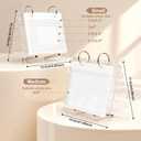 Small Photo Albums 4x6 Pictures with Stand, Flip-Through 4x6 Photo Album with Removable Pages - Baby Photo Album with Acrylic Scalloped Cover, Desktop Display for Nursery, Gifts for wedding (Medium)