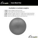 Champion Sports Iron Shot Put Durable Track & Field Training Shot, Multiple Weights for Youth, HS & Collegiate Athletes