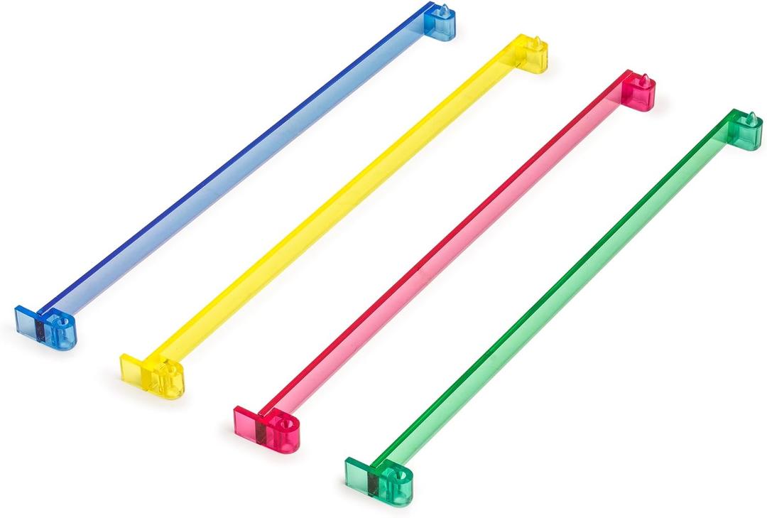 Yellow Mountain Imports American Mahjong Tile Pushers - Set of 4, 18-Inch Multi-Color Acrylic Mahjong Pushers, Medium