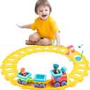 Toy Train, Musical Electric Train Toys, Children's Electric Train Sets, Train Tracks, Train Sets Suitable for Children Aged 1-3 Years Old as Birthday Gifts