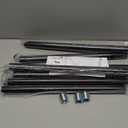 YaFex Heavy Duty Curtain Rods 32-150 Inch, 1 Inch Adjustable Black Curtain Rod for Windows, Extra Long Window Treatment Rods with Aluminium Finials, Easy Installation