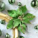 Christmas Ball Ornament Set, 48Pcs Green Plastic Christmas Tree Hanging Decorations with Gift Package for Xmas Winter Holiday Wedding Party Decor