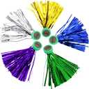 Neverold 5 Assorted Color Jegi Set (Jaegi with The Bell) for Jegichagi Korean Squid Traditional Game - Hackysack, Kickshuttlecock, Kick The jegi