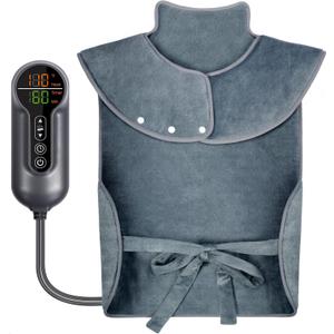 Heating Pad for Back Pain Relief, Large Electric Heat Pad for Neck and Shoulders, 6 Heat Settings & Auto Shut Off Hot Pad, Machine Washable Ultra Soft Fabric, Gifts for Women, Men, Mom, Dad (37''x 24'', Dark Gray)