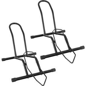 Bike Floor Stand for Mountain MTB & Road BicyclesTire Indoor Outdoor Bike Rack Bicycle Floor Stand Black