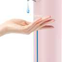Automatic Soap Dispenser Touchless,Simple Physical Adjustment Hand Soap Dispenser,Low Battery Consumption Dish Soap Dispenser Kitchen Bathroom,Hands Free Auto Soap Dispenser (Matte Pink)
