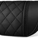 LUNDA Luxury Car Neck Pillow Car Travel Neck Rest Pillows Seat Cushion Support Napa Leather for Mercedes Benz S-Class headrest (Black