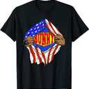 Funny Super Bunny Hero Family T-Shirt, Size S