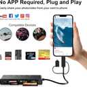 3 x Memory Stick Pro Duo Adapter for iPhone/USB C/PC - 7 in 1 2X SD/ 2X TF/CF/MS/XD Picture Card Reader, Multi Memory Card Reader USB C Lightning OTG Adapter Memory Stick pro Duo Reader for iPhone