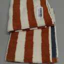 REDKISS Brown Striped Hand Towels for Bathroom, Kitchen Decor, Guest Use, Ultra Soft and Highly Absorbent for Kids Adults, 100% Cotton, 12” x 28”, 2 Pack