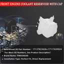 Engine Coolant Overflow Reservoir Tank with Cap for BMW 118i 318i i3 i3s i8 L3 L4 0.6L 1.5L 2014-19, for Mini Cooper 1.4L 1.5L 1.6L 2007-2016, Expansion Tank Replace 17137823626 17117639024