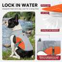 Dog Cooler Jacket for Extra Large Dogs, Dog Mesh Cooling Vest with Reflective Stripe and D Ring, Pet Cooling Jacket for Beach, Hiking, Walking, Orange-XL