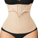 MERYOSZ Waist Trainer Corset Zipper Tummy Control Shapewear Breathable Waist Cincher for Women Body Shaper Sport Girdle (X-Large)