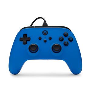 PowerA Symmetric Wired Controller for Xbox Series X|S - Blue, Officially licensed, Inline Thumbstick Layout, Windows 10/11 compatible, Dual Rumble Motors, Impulse Triggers, 3.5 mm Audio Jack