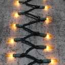 Green Wire, Yellow Incandescent Bulb 100 Mini String Lights for Indoor Christmas Tree Garland Birthday Wedding Party Festival Decoration