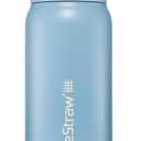 LifeStraw Go Series  Insulated Stainless Steel Water Filter Bottle for Travel and Everyday Use Removes Bacteria, Parasites and Microplastics, Improves Taste, 24oz Icelandic Blue