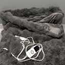 Electric Heated Blanket for Girls & Women, Soft & Luxurious, Faux Rabbit Fur Heating Throw Blankets, 6 Heat Settings, Overheat Protection, Quick Heating, Memory Function, Gift-Ready Design, 50"x60", Grey