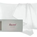Oeko-TEX Certified White Silk Pillow Cases Made in USA, 100% Real Silk Pillowcase for Hair and Skin, 22 Momme, Standard Size,1 Pc 20"x26" (Standard, White)