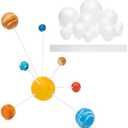 Bright Creations 24 Piece DIY Solar System Model Kit with 14 White Foam Balls & 10 Bamboo Sticks for Science Projects - Foam Balls for Crafts - Solar System Model Foam Ball Kit - Planet Foam Balls
