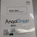 Elongated White Toilet Seat Natural Wood Toilet Seat with Zinc Alloy Hinges, Easy to Install also Easy to Clean, Scratch Resistant by Angol Shiold (Elongated, White)