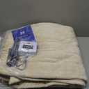 SEALY Electric Blanket Full Size, Heated Blanket Flannel & Sherpa with 10 Heating Levels & 112 Hours Auto Shut Off, Fast Heating Warming Blanket, Machine Washable, Beige, 80 x 84 Inch