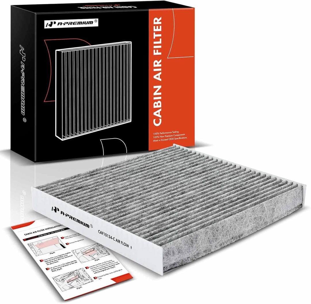 A-Premium Cabin Air Filter with Activated Carbon Compatible with Honda & Acura - Civic, CR-V, CRV, Accord, Odyssey, CSX, ILX, MDX, RDX, TLX