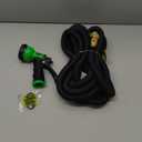 Flexi Hose Expandable Garden Hose with 8 Function Nozzle, 50FT - Lightweight Retractable Garden Hose, Water Hose - No-Kink Flexibility, 3/4 Inch Solid Brass Fittings and Double Latex Core (Black)