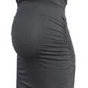 Smallshow Women's Short Sleeve Maternity Dress Ruched Pregnancy Clothes (Gray)