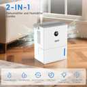 2-in-1 Dehumidifier and Humidifier Combo, 68 oz Tank with Auto Shutoff, Smart Humidity Control, 30-Second Rapid Dehumidification, 12H Timer, 7-Color LED Light for Home Use