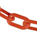 Mr. Chain Plastic Barrier Chain, Traffic Orange, 4-Inch Link Diameter, 25-Foot Length (40013-25)