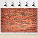 Red Brick Wall Backdrop Vintage Old Brick Wall Background for Photography Newborn Baby Girls Adults Portrait Baby Shower Wedding Photography Background Photo Video Studio Props 7x5ft