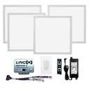 PoE Texas PoE Smart Light Kit with Recessed Lighting - Pre-Programmed Multi Room Kit - Two 2x2 LED Flat Panel Lights 4000k for Commercial Office Drop Ceiling - Power Over Ethernet Dimmable