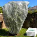 3 Pack 8 x 8 ft Large Fruit Tree Netting Covers with Zipper & Drawstring, Extra Fine Mesh Garden Netting for Blueberry Peach Apple Trees, Protects Fruit from Birds, Squirrels, Deer, Cicadas & Beetles