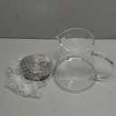 CNGLASS 30.5oz/900ml Glass Teapot Stovetop Safe,One-Touch Clear Tea Kettle,Blooming and Loose Leaf Tea Maker