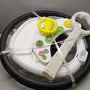 Foldable Baby Walker for Boys and Girls, 5-in-1 Baby Walker with Wheels, Adjustable Height Toddler Activity Walker with Music Tray, Detachable Seat and Mute Anti-Rollover Baby Walkers for 8-24 Months