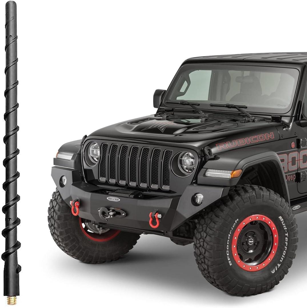 VOFONO 13 Inch Antenna for Jeep Wrangler Gladiator 2007-2026, Short Antenna for JL JK Rubicon Sahara Unlimited Sport Willys 4xe Mojave High Altitude Jeep Accessories