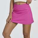 Real Essentials Women's Active Skort Lightweight Comfy & Breathable Tennis Golf Skirt (Medium)